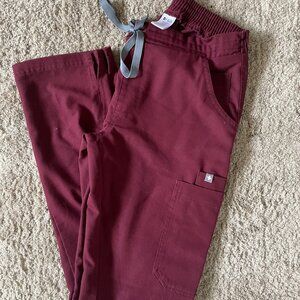Figs Yola Skinny Scrub Pants XXS Reg / Burgundy